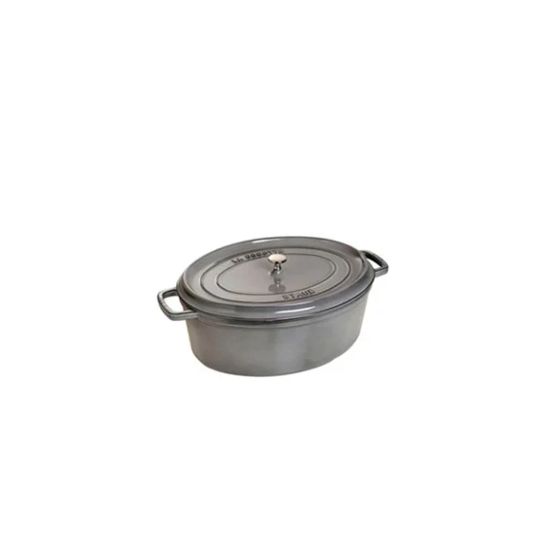 STAUB Cocotte Fonte Ovale 23 Cm Gris Graphite 2,35 L 1
