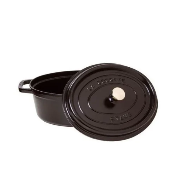 STAUB Cocotte Fonte Ovale 23 Cm Noir Mat 2,35 L 3