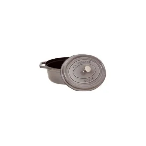 STAUB Cocotte Fonte Ovale 27 Cm Gris Graphite 3,2 L 7