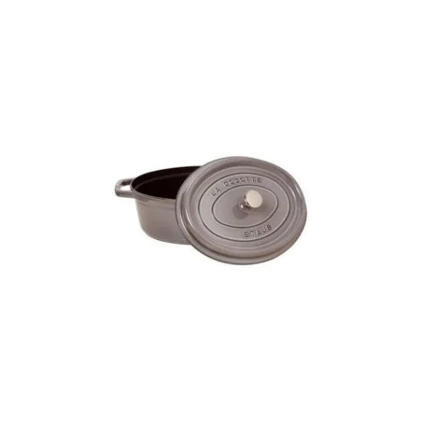 STAUB Cocotte Fonte Ovale 27 Cm Gris Graphite 3,2 L 3