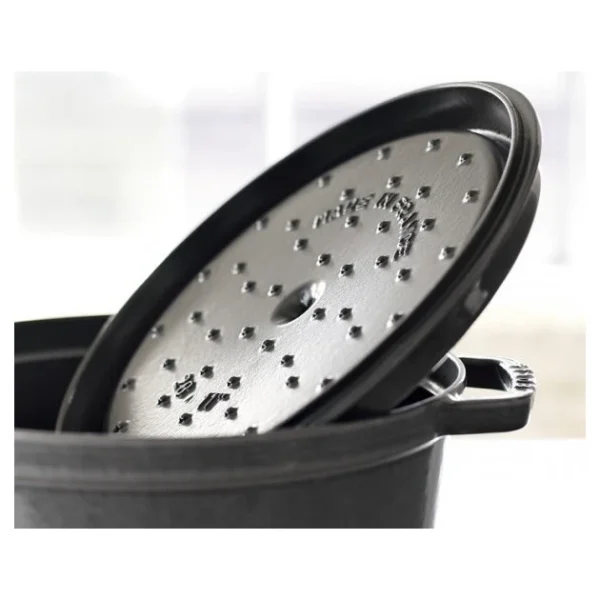 STAUB Cocotte Fonte Ovale 27 Cm Gris Graphite 3,2 L 4