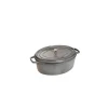 STAUB Cocotte Fonte Ovale 29 Cm Gris Graphite 4,2 L 14