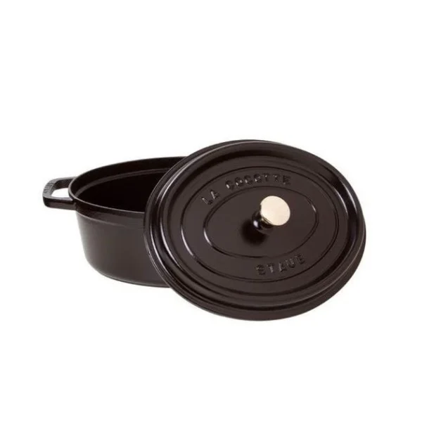 STAUB Cocotte Fonte Ovale 29 Cm Noir Mat 4,2 L 3