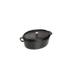 STAUB Cocotte Fonte Ovale 29 Cm Noir Mat 4,2 L 19