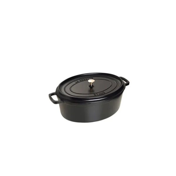 STAUB Cocotte Fonte Ovale 29 Cm Noir Mat 4,2 L 1