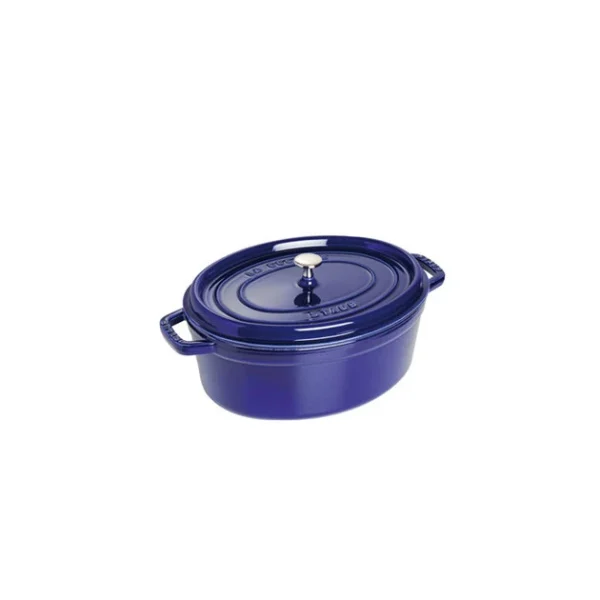 STAUB Cocotte Fonte Ovale 31 Cm Bleu Intense Majolique 5,5 L 1