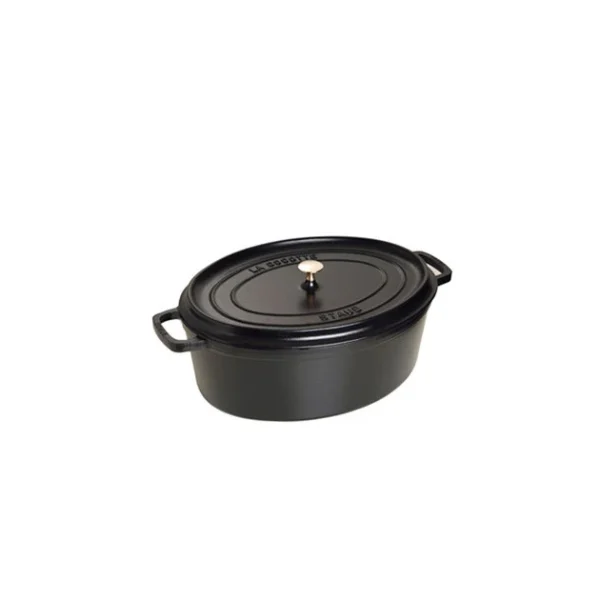 STAUB Cocotte Fonte Ovale 31 Cm Noir Mat 5,5 L 1