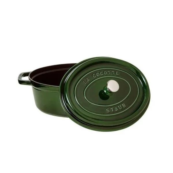 STAUB Cocotte Fonte Ovale 31 Cm Vert Basilic Majolique 5,5 L 3
