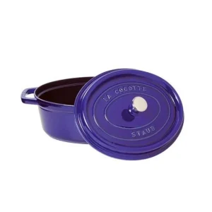 STAUB Cocotte Fonte Ovale 33 Cm Bleu Intense Majolique 6,7 L 6