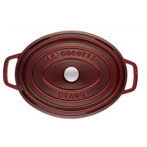 STAUB Cocotte Fonte Ovale 33 Cm Grenadine Majolique 6,7 L 3