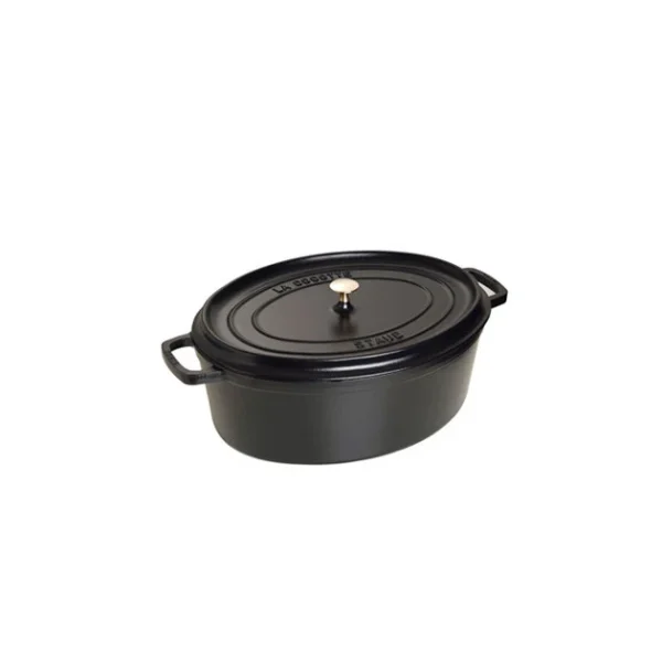 STAUB Cocotte Fonte Ovale 33 Cm Noir Mat 6,7 L 1