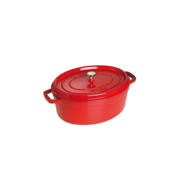 STAUB Cocotte Fonte Ovale 37 Cm Rouge Cerise 8 L 1