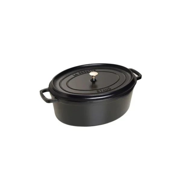 STAUB Cocotte Fonte Ovale 41 Cm Noir Mat 12 L 1