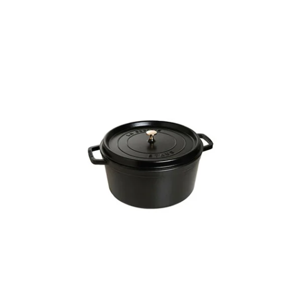 STAUB Cocotte Fonte Ronde 14 Cm Noir Mat 0,8 L 1