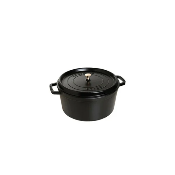 STAUB Cocotte Fonte Ronde 16 Cm Noir Mat 1,2 L 1
