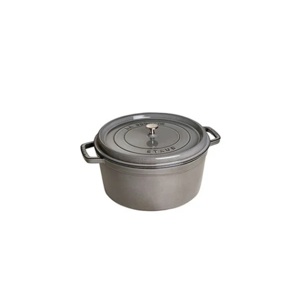 STAUB Cocotte Fonte Ronde 20 Cm Gris Graphite 2,2 L 1