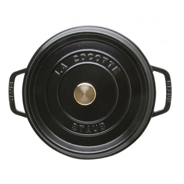 STAUB Cocotte Fonte Ronde 20 Cm Noir Mat 2,2 L 3
