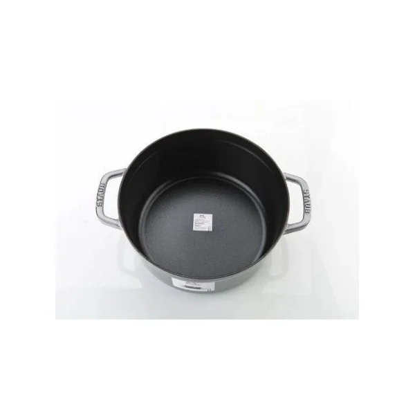 STAUB Cocotte Fonte Ronde 22 Cm Gris Graphite 2,6 L 3