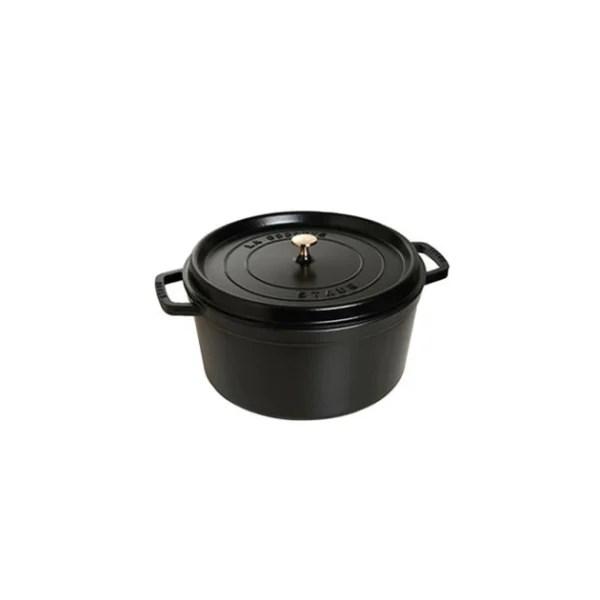 STAUB Cocotte Fonte Ronde 22 Cm Noir Mat 2,6 L 1