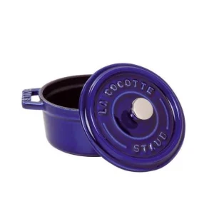 STAUB Cocotte Fonte Ronde 24 Cm Bleu Intense Majolique 3,8 L 6