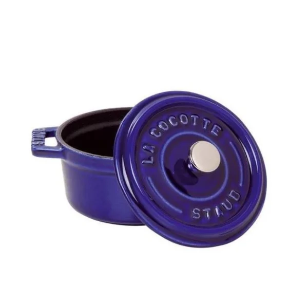 STAUB Cocotte Fonte Ronde 24 Cm Bleu Intense Majolique 3,8 L 3