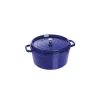 STAUB Cocotte Fonte Ronde 24 Cm Bleu Intense Majolique 3,8 L 10