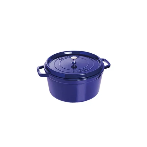 STAUB Cocotte Fonte Ronde 24 Cm Bleu Intense Majolique 3,8 L 1