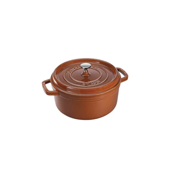 STAUB Cocotte Fonte Ronde 24 Cm Cannelle Majolique 3,8 L 1