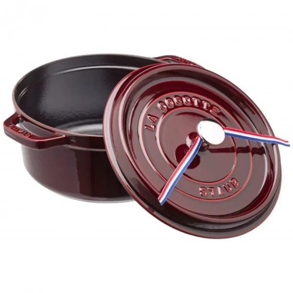 STAUB Cocotte Fonte Ronde 24 Cm Grenadine Majolique 3,8 L 4
