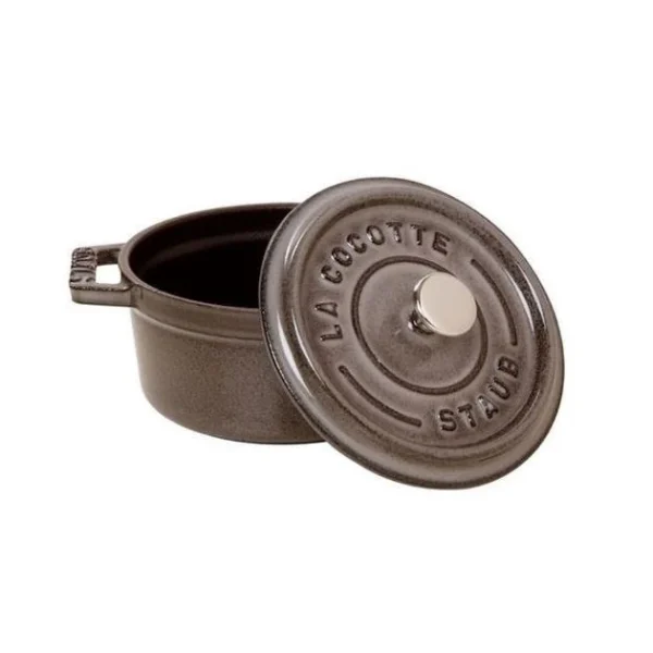 STAUB Cocotte Fonte Ronde 24 Cm Gris Graphite 3,8 L 3
