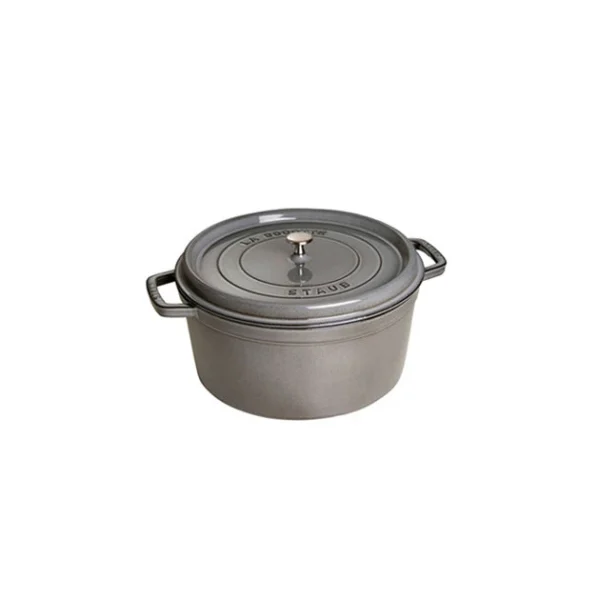 STAUB Cocotte Fonte Ronde 24 Cm Gris Graphite 3,8 L 1