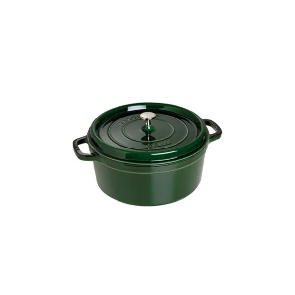 STAUB Cocotte Fonte Ronde 24 Cm Vert Basilic Majolique 3,8 L 1