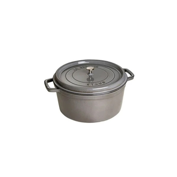 STAUB Cocotte Fonte Ronde 26 Cm Gris Graphite 5,2 L 1
