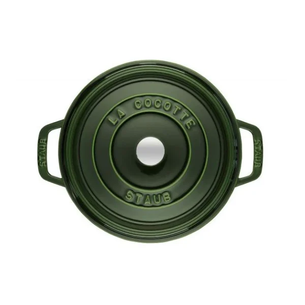 STAUB Cocotte Fonte Ronde 26 Cm Vert Basilic Majolique 5,2 L 4