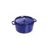 STAUB Cocotte Fonte Ronde 28 Cm Bleu Intense Majolique 6,7 L 8