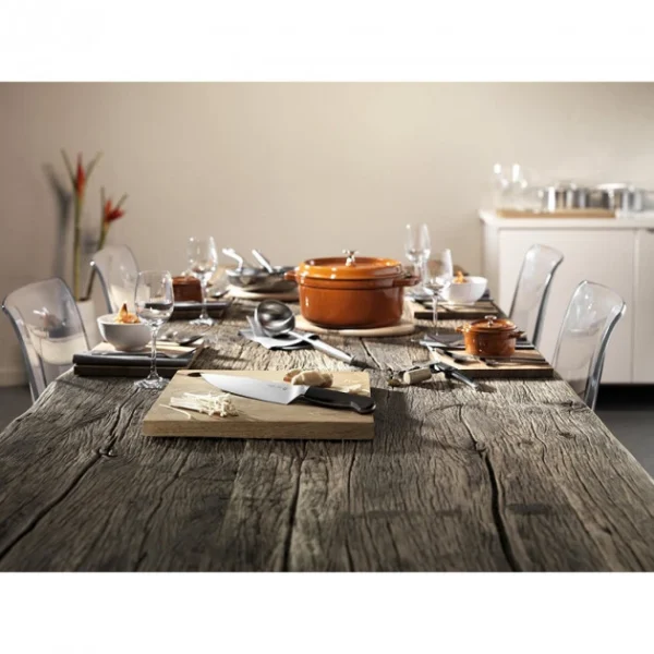STAUB Cocotte Fonte Ronde 28 Cm Cannelle Majolique 6,7 L 3