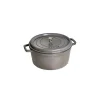 STAUB Cocotte Fonte Ronde 28 Cm Gris Graphite 6,7 L 8