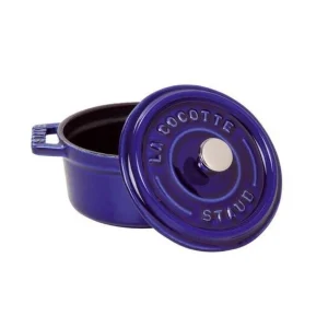 STAUB Cocotte Fonte Ronde 30 Cm Bleu Intense Majolique 8,35 L 6