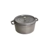 STAUB Cocotte Fonte Ronde 34 Cm Gris Graphite 12,6 L 10