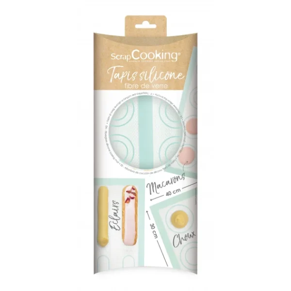 Tapis De Cuisson Silicone Avec Gabarits Scrapcooking 1