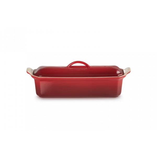 Terrine Rectangulaire En Céramique Avec Presse 32 Cm Cerise Le Creuset 1